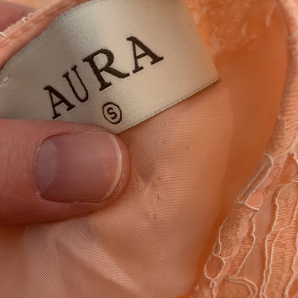 NWT Aura Peachy Pink Lace Romper - Picture 13 of 13